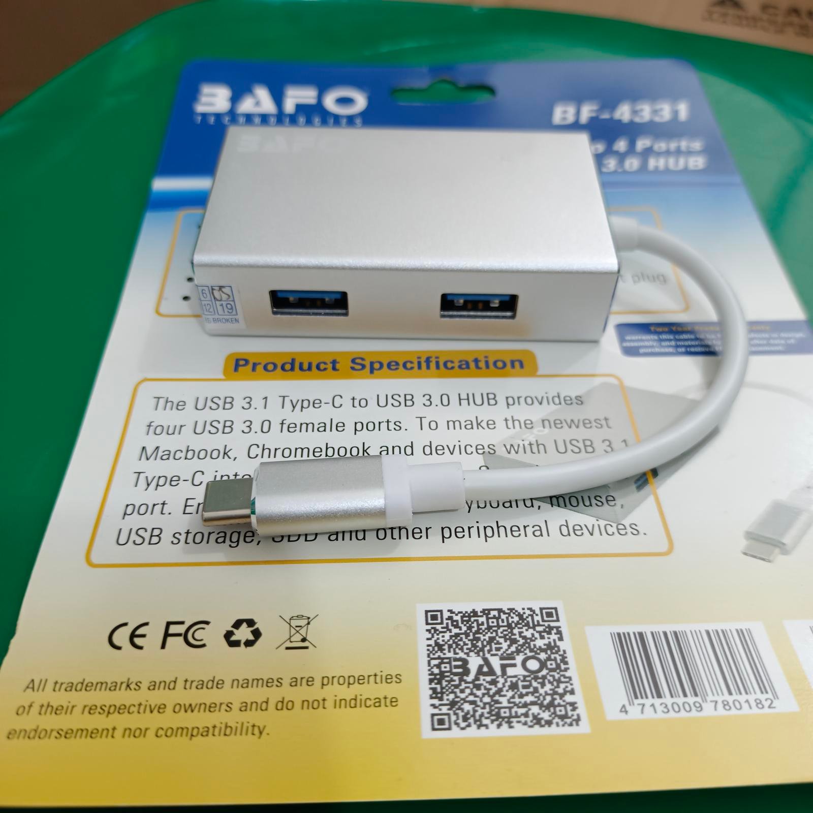 Bafo BF-4331 Type-C To USB Hub 4Port USB 3.0 - Gambar 2