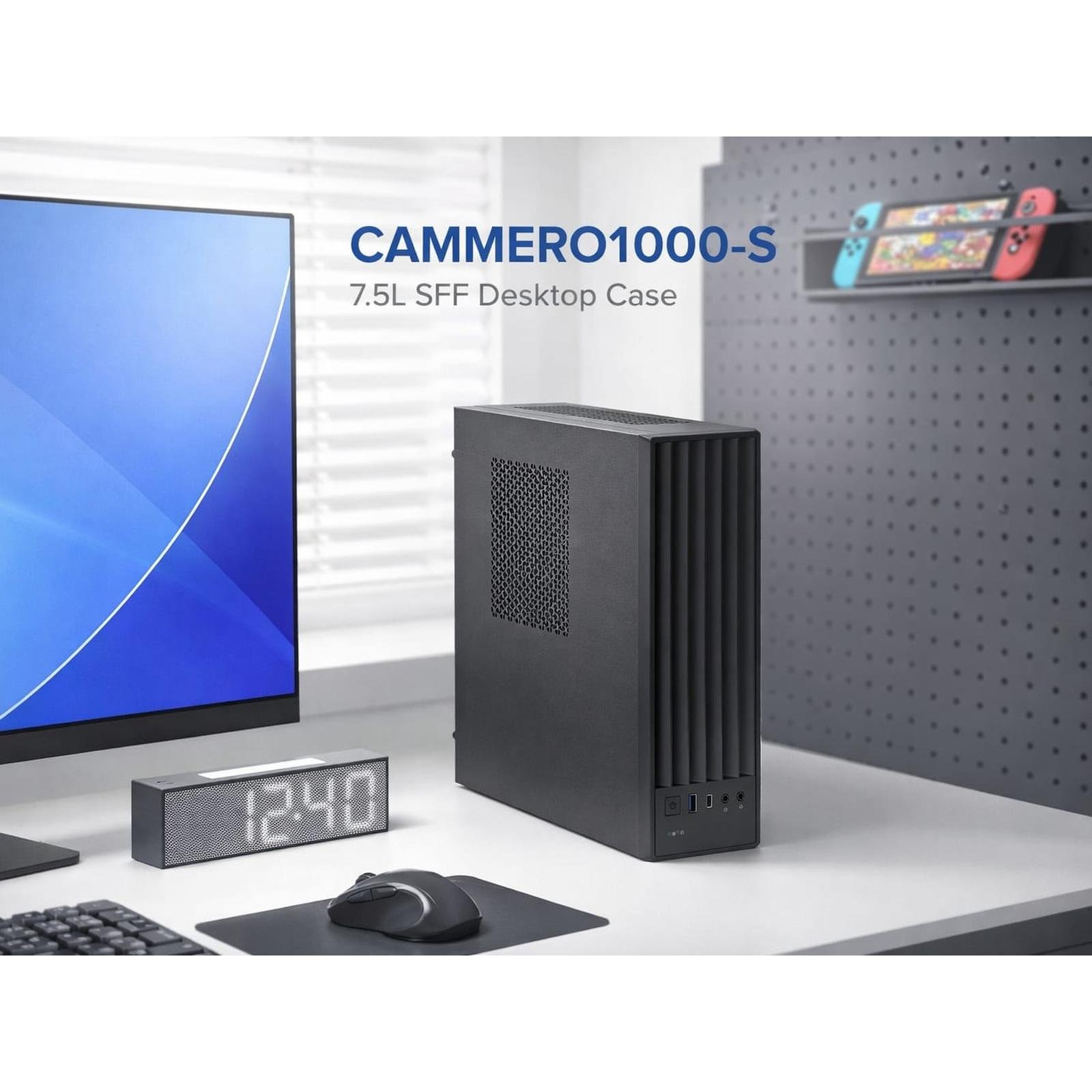 Gamemax Cammero 1000s Casing PC SFF Mini ITX Include PSU 400Watt Slim