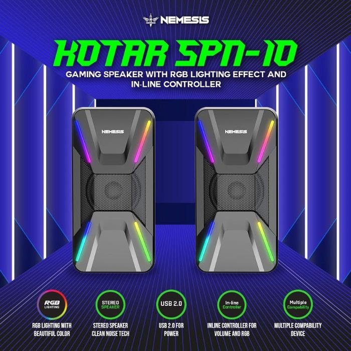 NYK Nemesis KOTAR SPN-10 Speaker Gaming USB 2.0 RGB