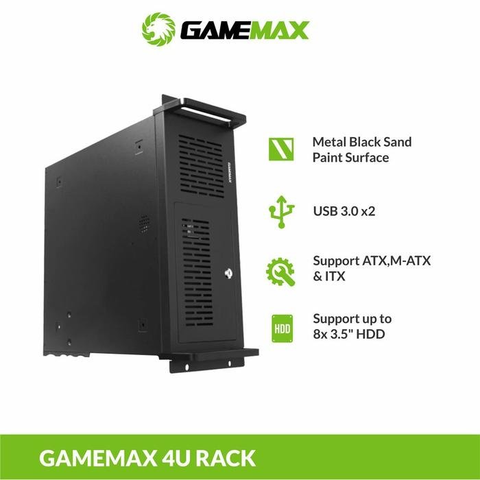 Gamemax 4U Rackmount Server 4U Industrial Case PC - Gambar 3