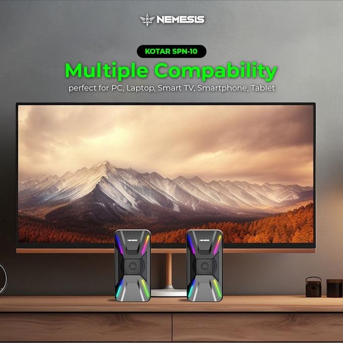 NYK Nemesis KOTAR SPN-10 Speaker Gaming USB 2.0 RGB - Gambar 3