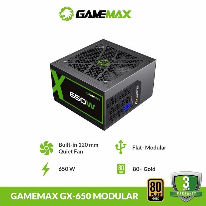 Gamemax GX-650 Power Supply 650W Modular 80+ Gold ATX - PSU 650W - Gambar 4
