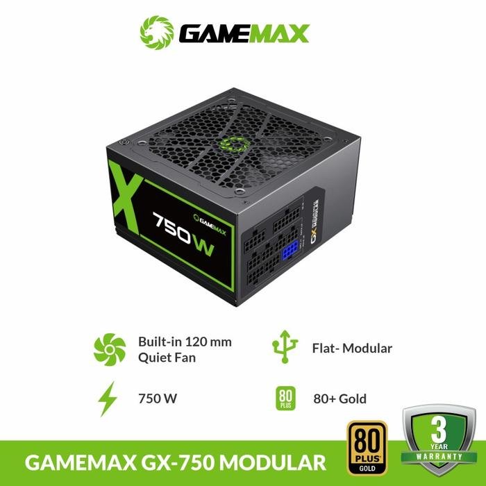 Gamemax GX-750 Power Supply 750W Modular 80+ Gold ATX - PSU 750W - Gambar 4