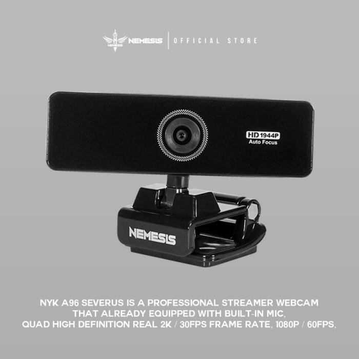 NYK Nemesis A96 Severus 2K QHD Streaming Gaming Webcam with Microphone - Gambar 3