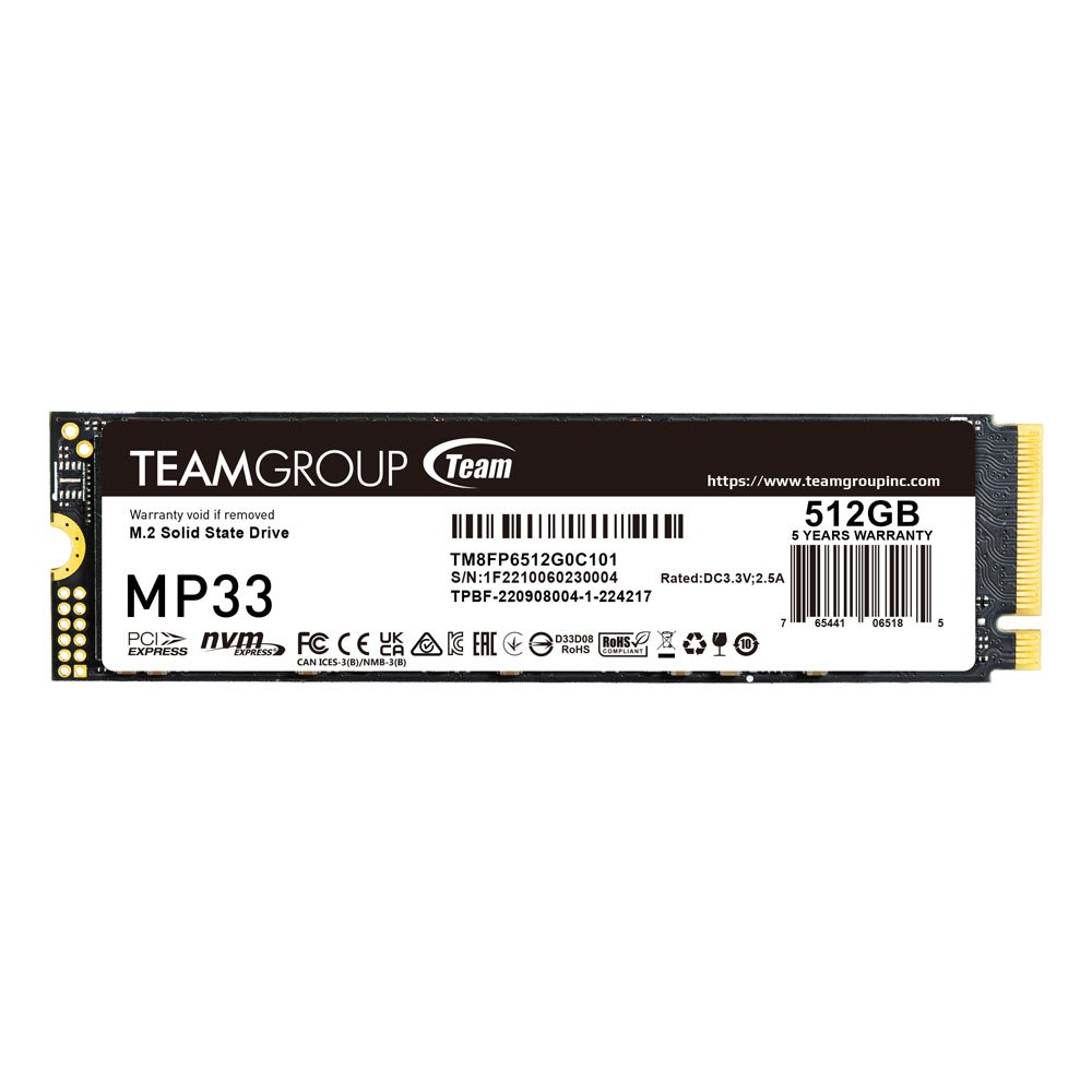 Team Group MP33 512GB SSD M.2 NVME 2280 PCIE Gen3x4 - Gambar 6