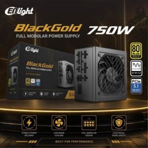 Power Supply Enlight Black Gold 750W Full Modular 80+ Gold PCIe Gen 5.1