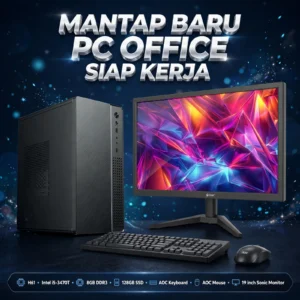 PAKET PC OFFICE SIAP KERJA Proc i5-3470 RAM 8GB SSD 128GB - KOMPUTER + CPU + MONITOR 19Inch LENGKAP